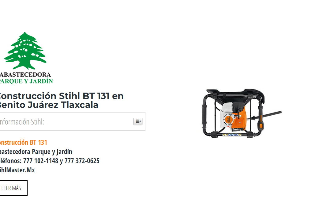 Construcción Stihl BT 131 en Benito Juárez Tlaxcala
