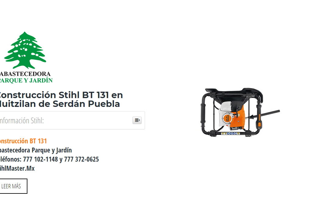 Construcción Stihl BT 131 en Huitzilan de Serdán Puebla