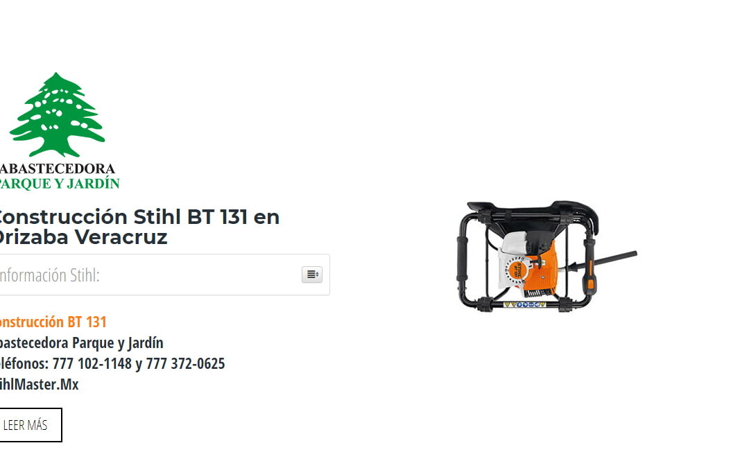 Construcción Stihl BT 131 en Orizaba Veracruz