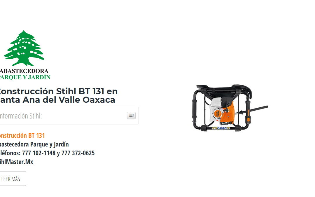 Construcción Stihl BT 131 en Santa Ana del Valle Oaxaca