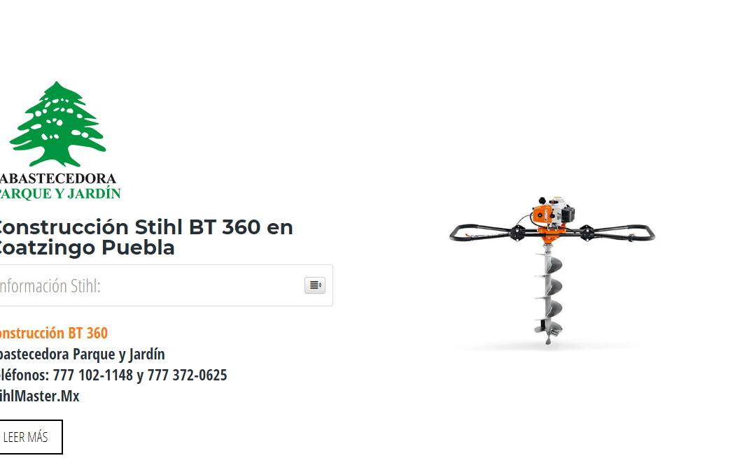 Construcción Stihl BT 360 en Coatzingo Puebla
