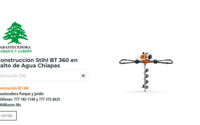 Construcción Stihl BT 360 en Salto de Agua Chiapas
