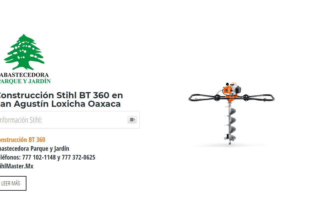 Construcción Stihl BT 360 en San Agustín Loxicha Oaxaca