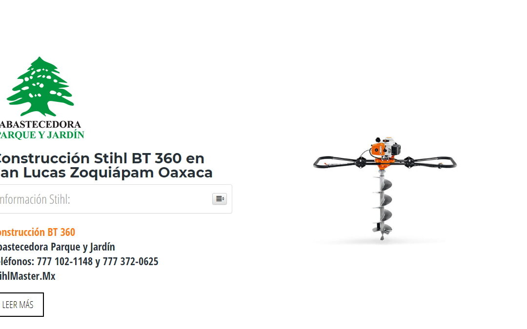 Construcción Stihl BT 360 en San Lucas Zoquiápam Oaxaca