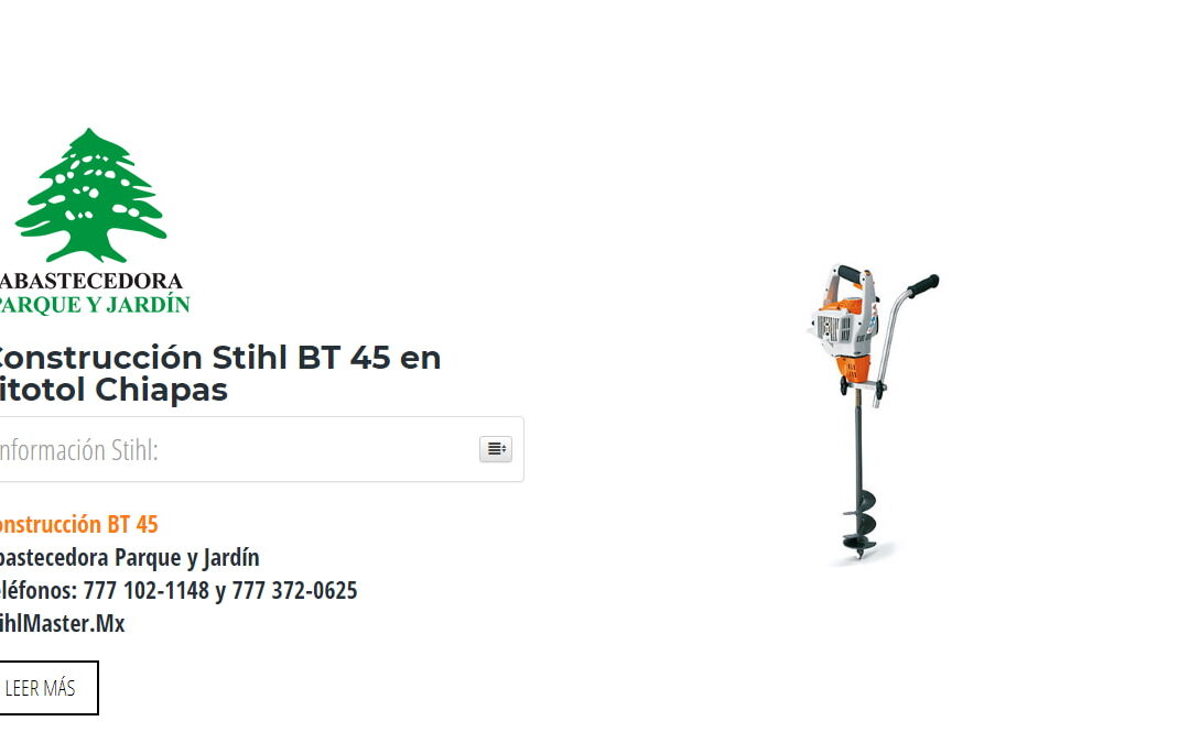 Construcción Stihl BT 45 en Jitotol Chiapas