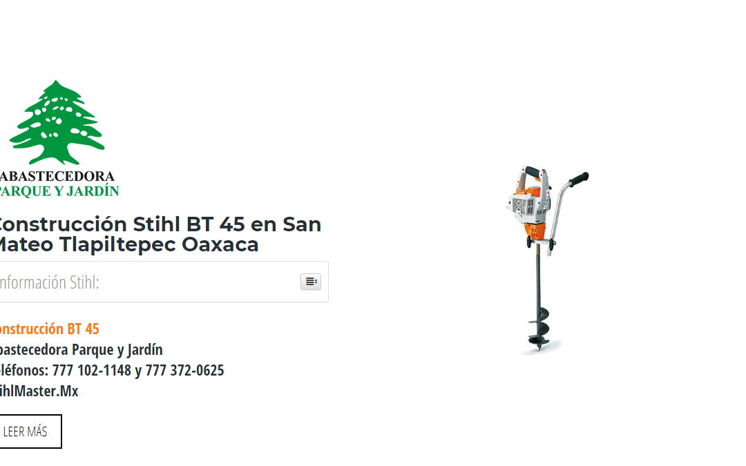 Construcción Stihl BT 45 en San Mateo Tlapiltepec Oaxaca