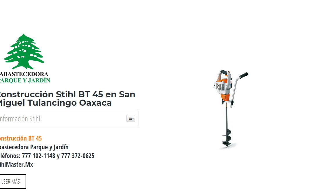 Construcción Stihl BT 45 en San Miguel Tulancingo Oaxaca