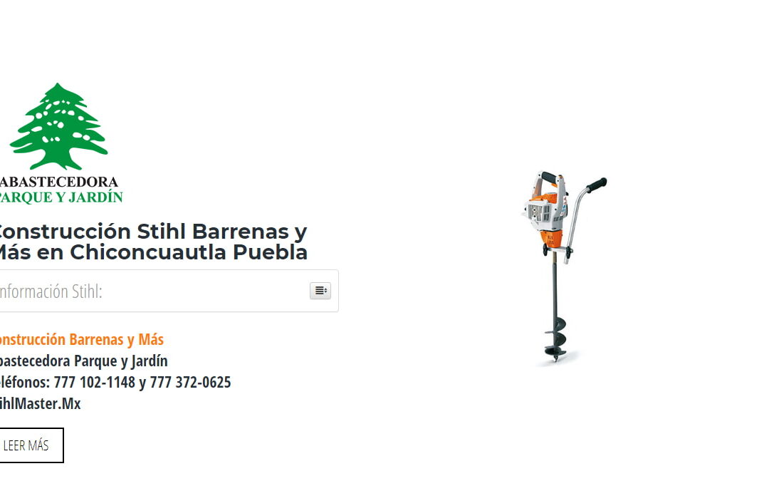 Construcción Stihl Barrenas y Más en Chiconcuautla Puebla