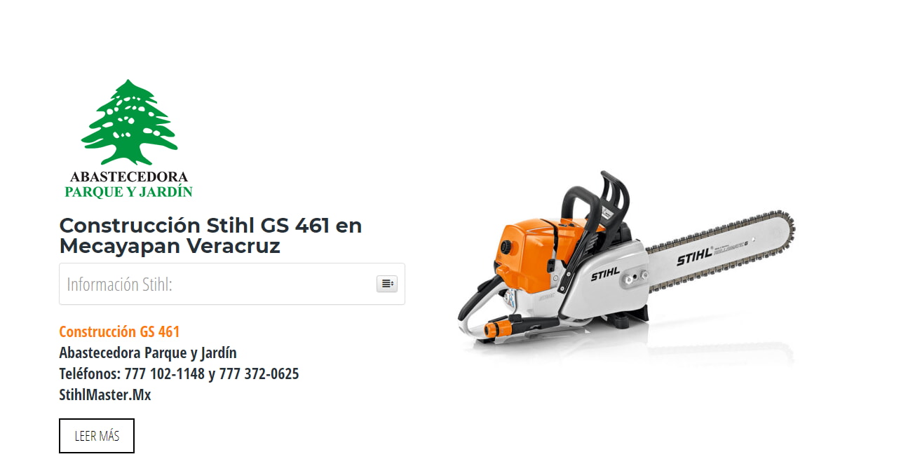 Construcción Stihl GS 461 en Mecayapan Veracruz en Stihl Master contamos con más de 48 Construcción listas para distribuirse en Veracruz y todo México.