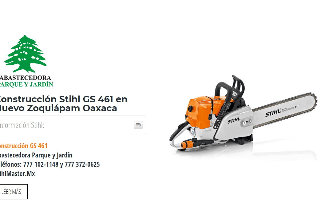 Construcción Stihl GS 461 en Nuevo Zoquiápam Oaxaca
