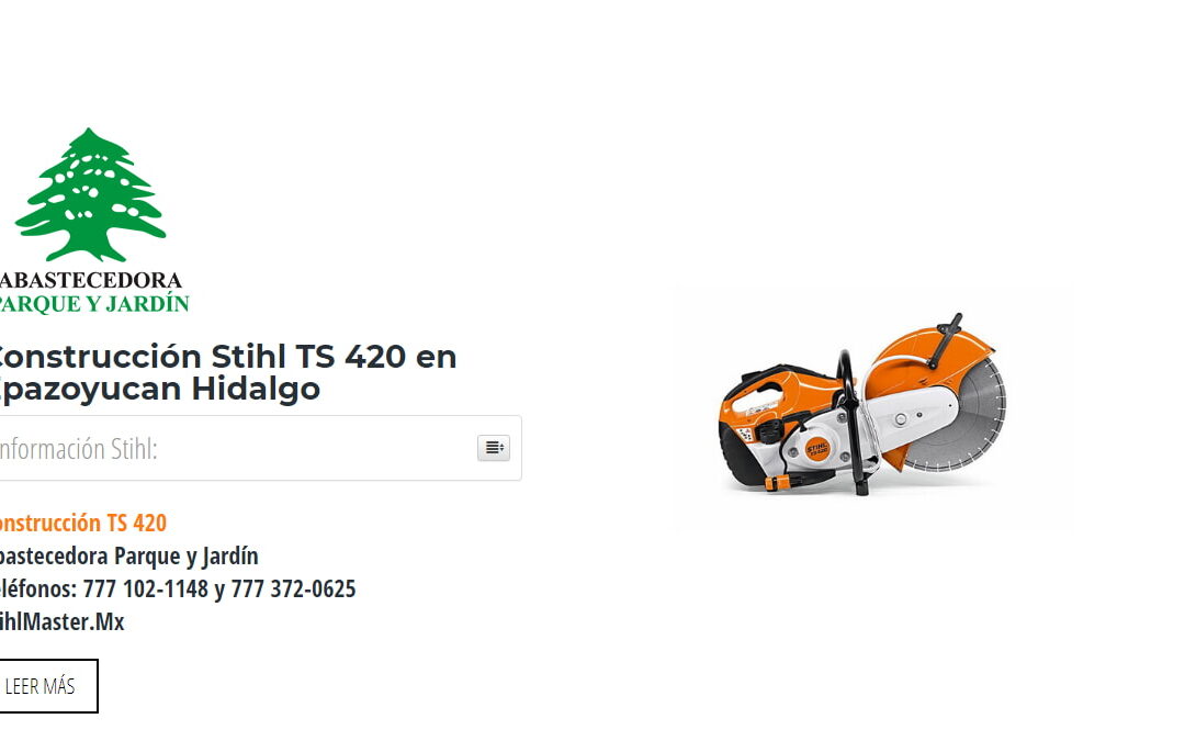 Construcción Stihl TS 420 en Epazoyucan Hidalgo