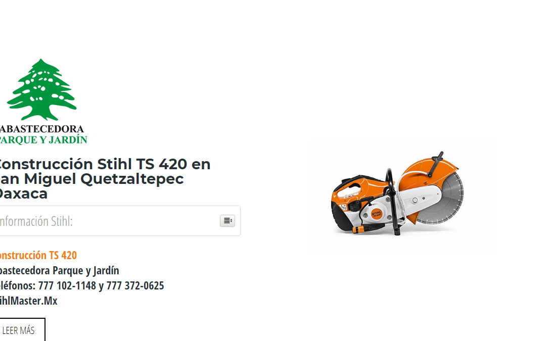 Construcción Stihl TS 420 en San Miguel Quetzaltepec Oaxaca