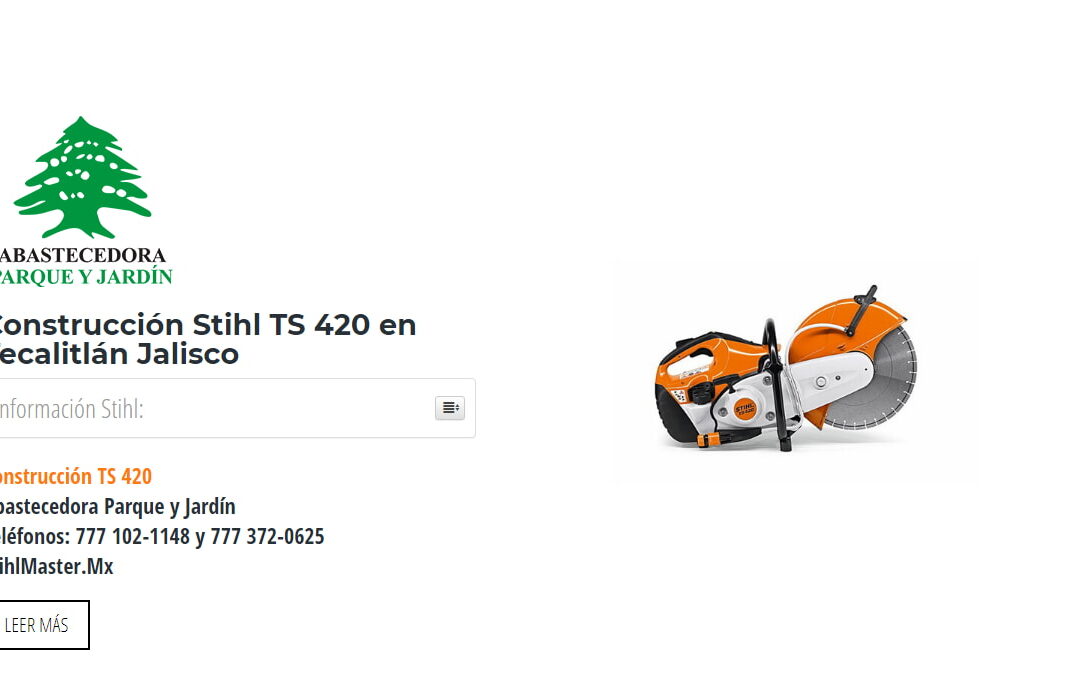 Construcción Stihl TS 420 en Tecalitlán Jalisco
