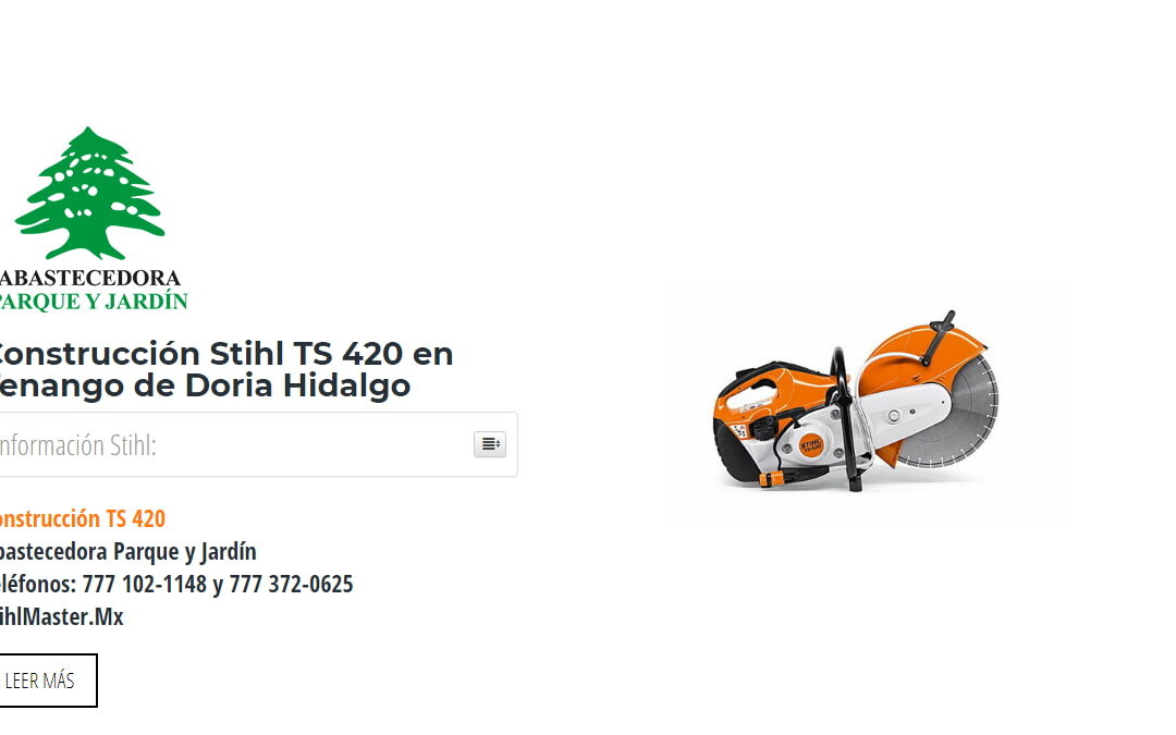 Construcción Stihl TS 420 en Tenango de Doria Hidalgo