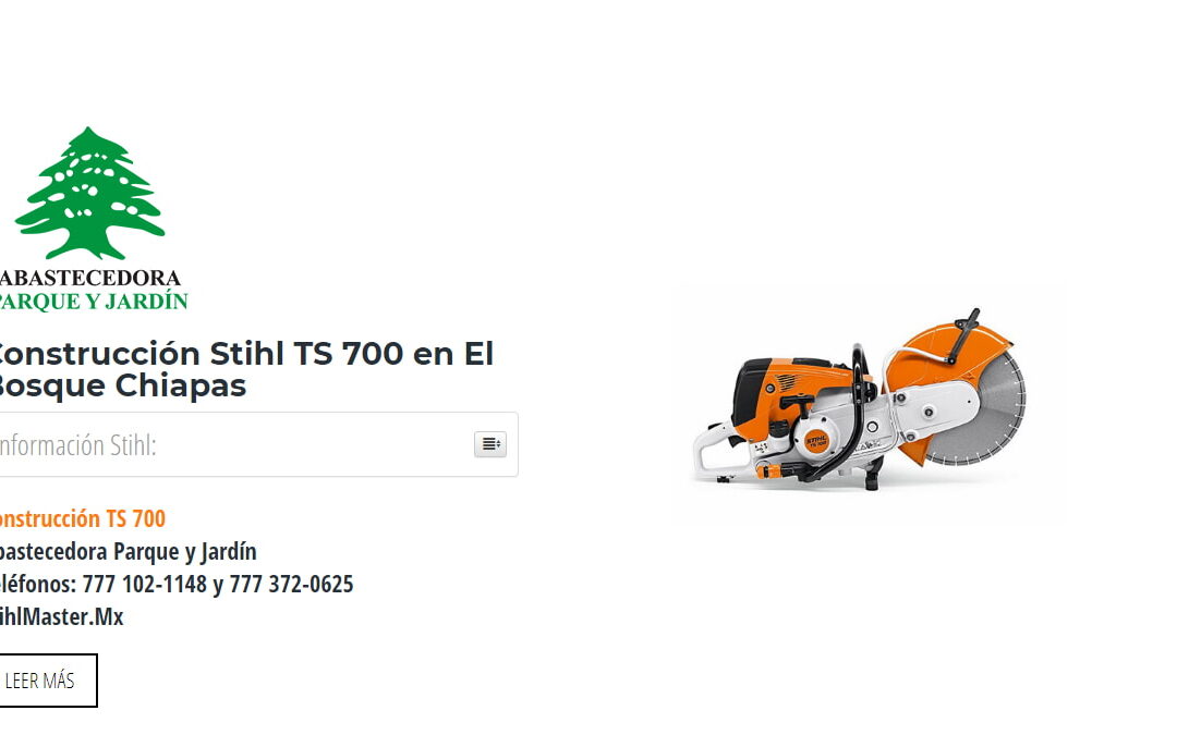 Construcción Stihl TS 700 en El Bosque Chiapas