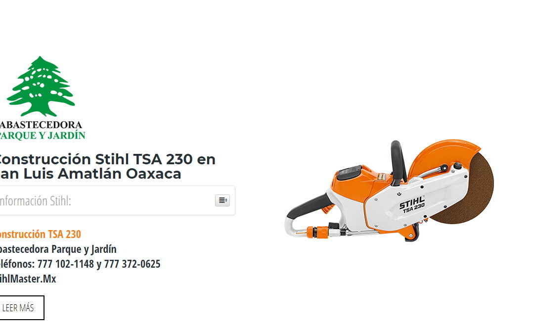Construcción Stihl TSA 230 en San Luis Amatlán Oaxaca