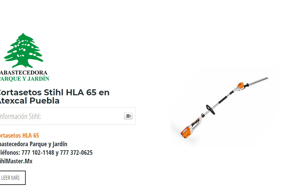 Cortasetos Stihl HLA 65 en Atexcal Puebla