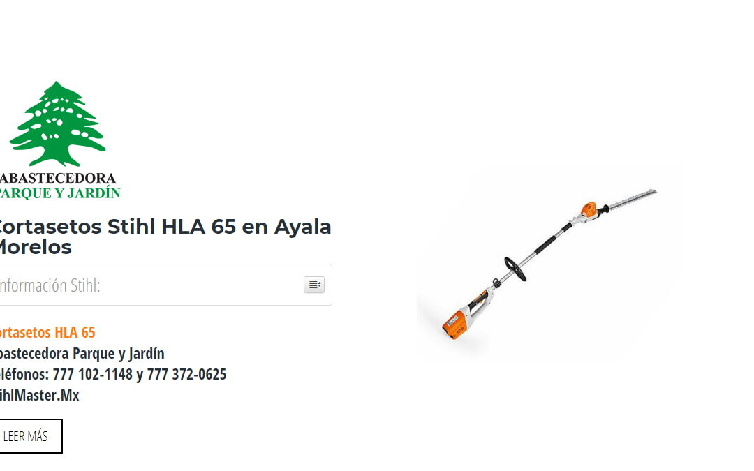 Cortasetos Stihl HLA 65 en Ayala Morelos