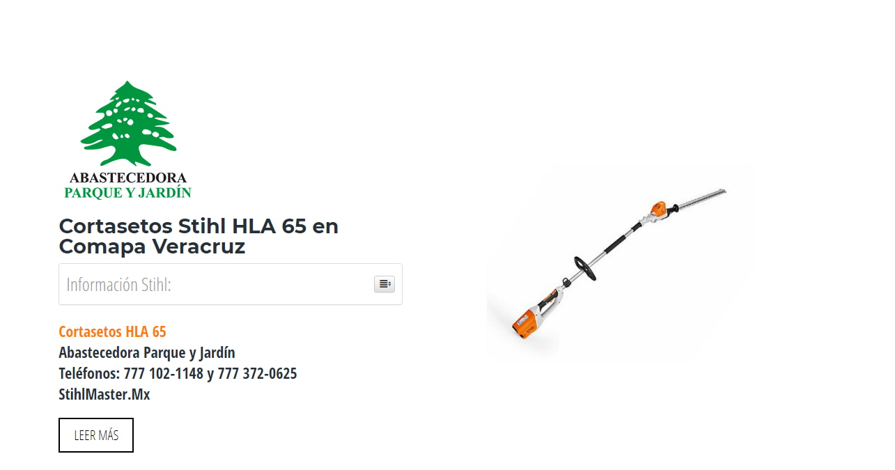 Cortasetos Stihl HLA 65 en Comapa Veracruz en Stihl Master contamos con más de 43 Cortasetos listas para distribuirse en Veracruz y todo México.