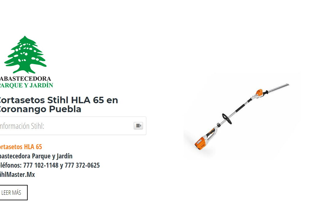 Cortasetos Stihl HLA 65 en Coronango Puebla