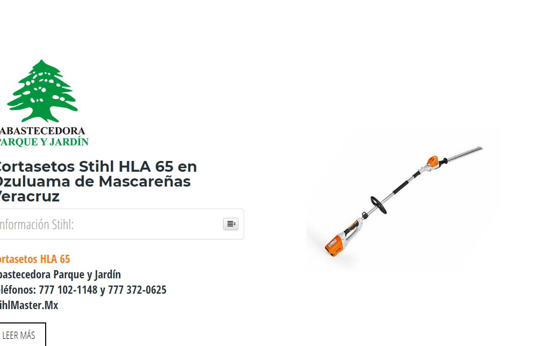 Cortasetos Stihl HLA 65 en Ozuluama de Mascareñas Veracruz