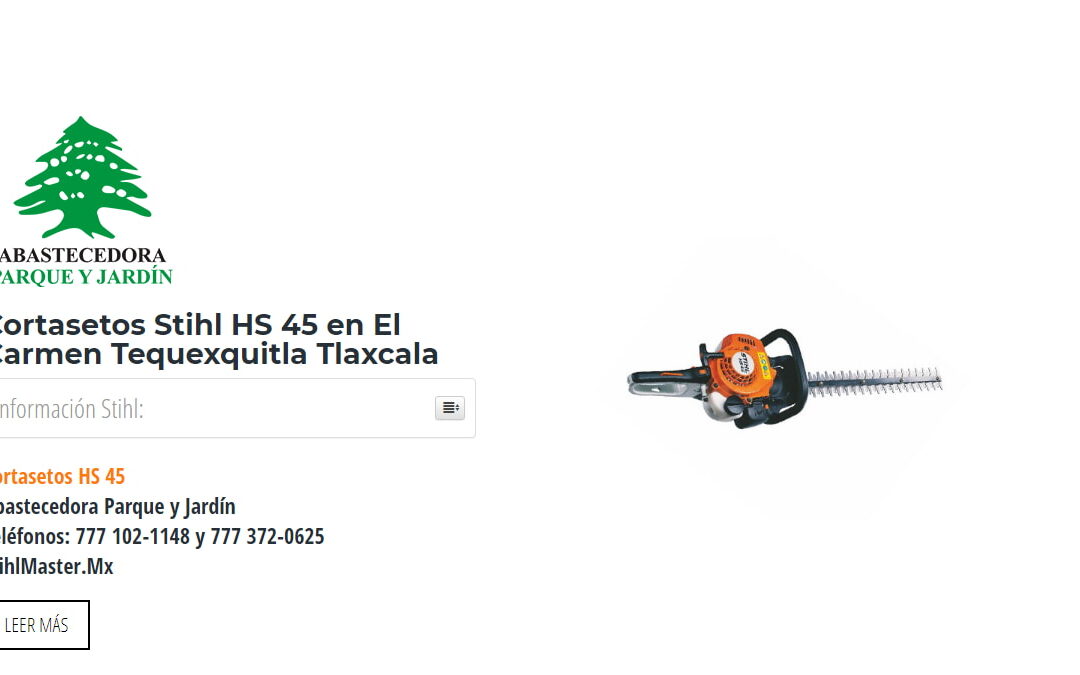 Cortasetos Stihl HS 45 en El Carmen Tequexquitla Tlaxcala