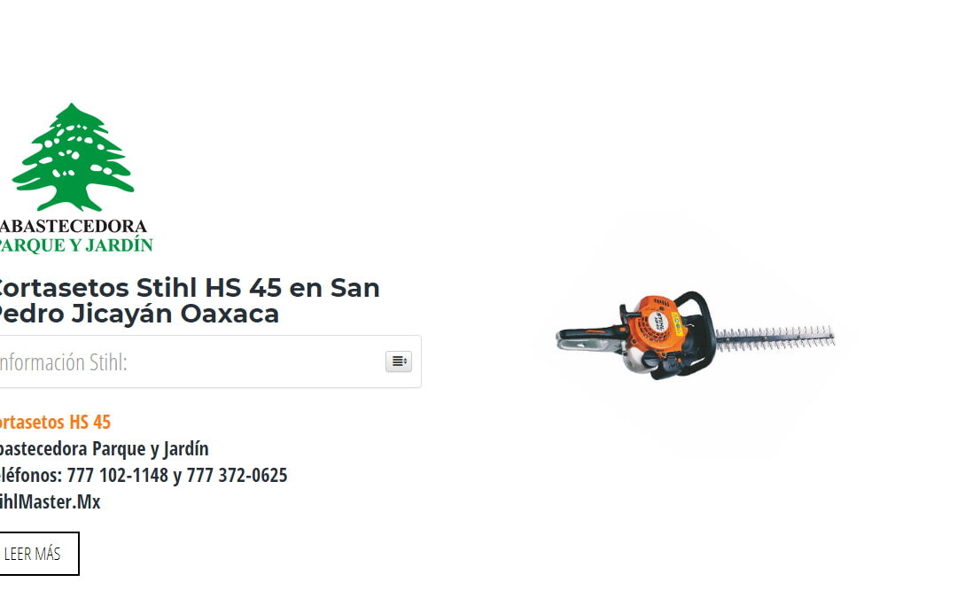 Cortasetos Stihl HS 45 en San Pedro Jicayán Oaxaca