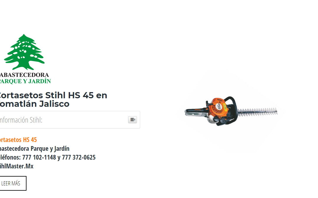 Cortasetos Stihl HS 45 en Tomatlán Jalisco