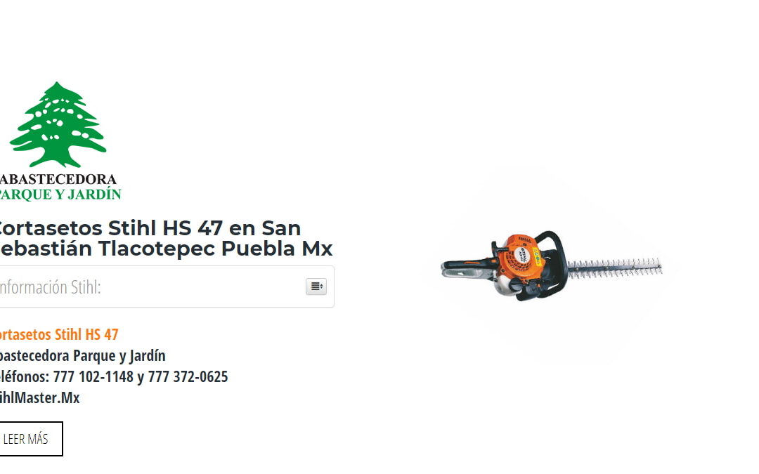 Cortasetos Stihl HS 47 en San Sebastián Tlacotepec Puebla Mx