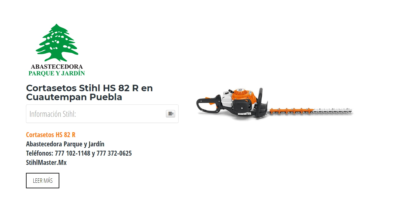 Cortasetos Stihl HS 82 R en Cuautempan Puebla en Stihl Master contamos con más de 46 Cortasetos listas para distribuirse en Puebla y todo México.