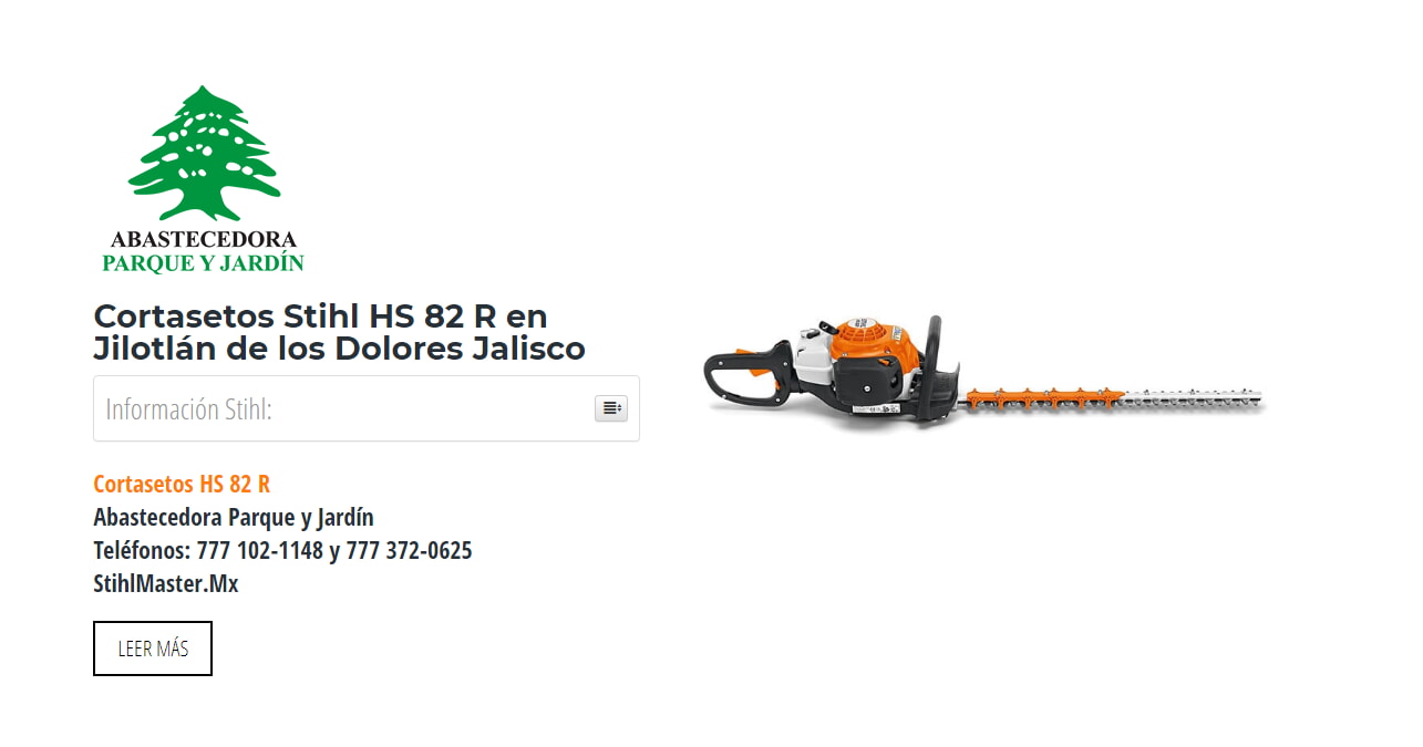 Cortasetos Stihl HS 82 R en Jilotlán de los Dolores Jalisco en Stihl Master contamos con más de 60 Cortasetos listas para distribuirse en Jalisco y todo México.