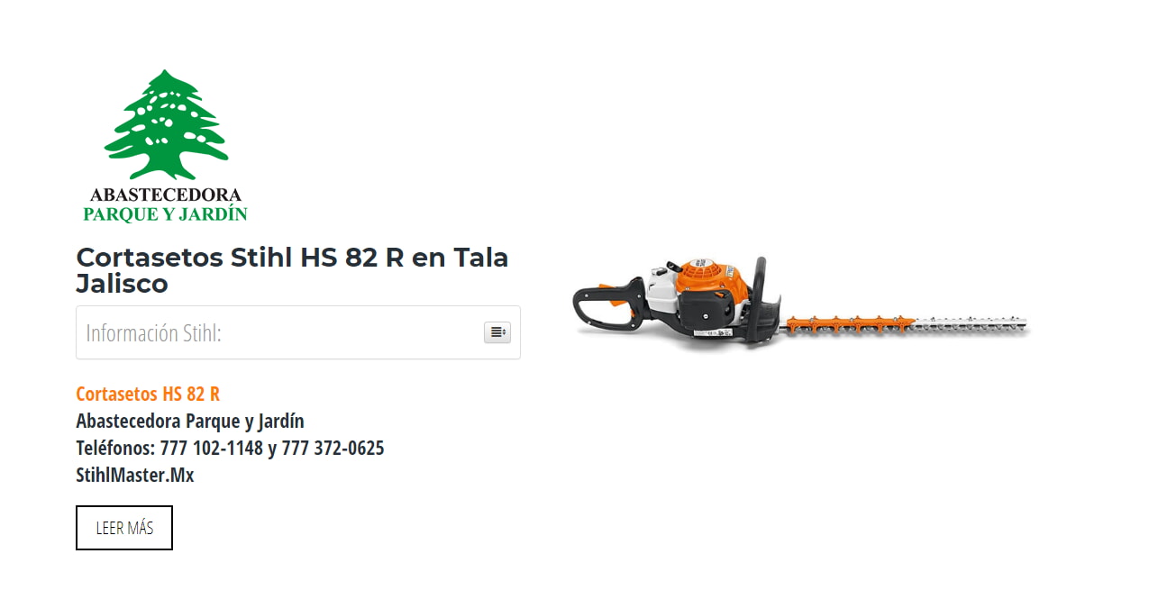 Cortasetos Stihl HS 82 R en Tala Jalisco en Stihl Master contamos con más de 41 Cortasetos listas para distribuirse en Jalisco y todo México.