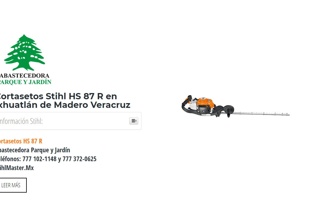 Cortasetos Stihl HS 87 R en Ixhuatlán de Madero Veracruz