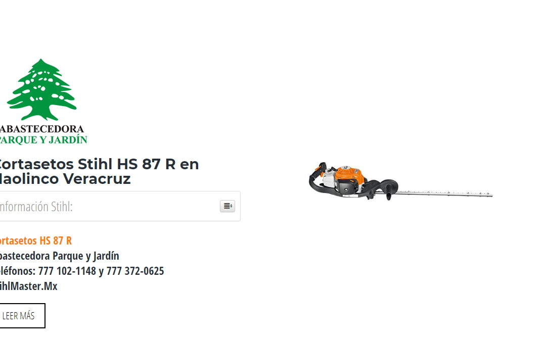 Cortasetos Stihl HS 87 R en Naolinco Veracruz