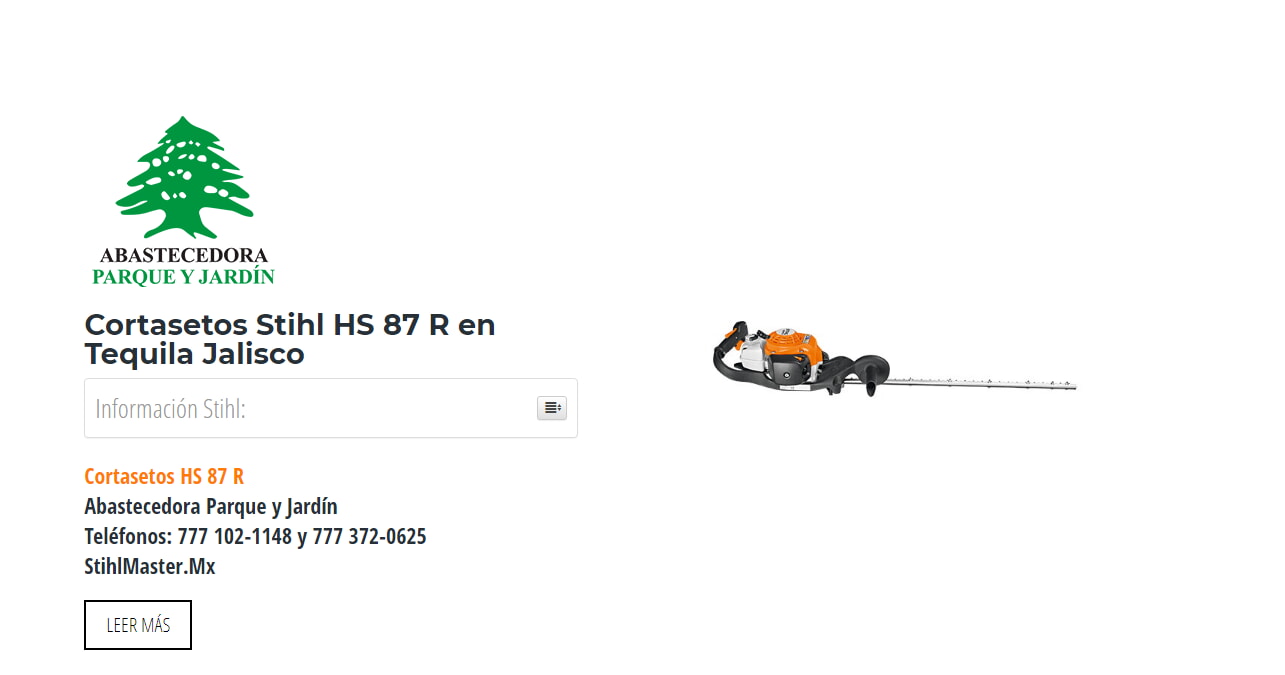 Cortasetos Stihl HS 87 R en Tequila Jalisco en Stihl Master contamos con más de 44 Cortasetos listas para distribuirse en Jalisco y todo México.