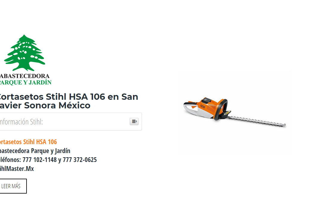 Cortasetos Stihl HSA 106 en San Javier Sonora México
