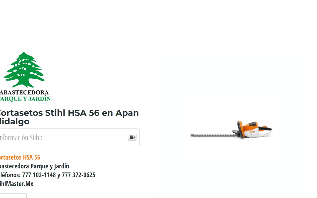 Cortasetos Stihl HSA 56 en Apan Hidalgo