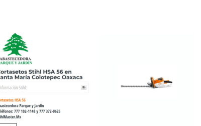 Cortasetos Stihl HSA 56 en Santa María Colotepec Oaxaca