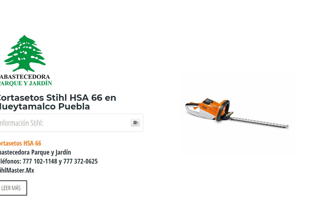Cortasetos Stihl HSA 66 en Hueytamalco Puebla