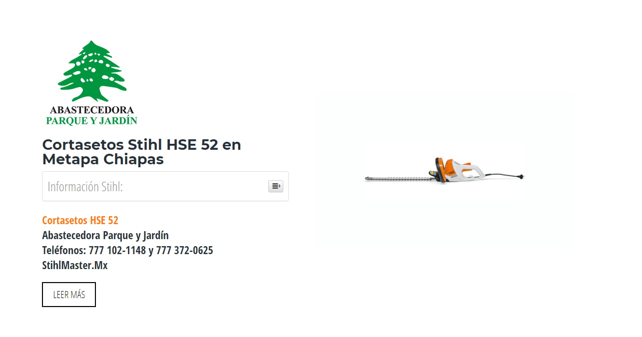 Cortasetos Stihl HSE 52 en Metapa Chiapas en Stihl Master contamos con más de 42 Cortasetos listas para distribuirse en Chiapas y todo México.