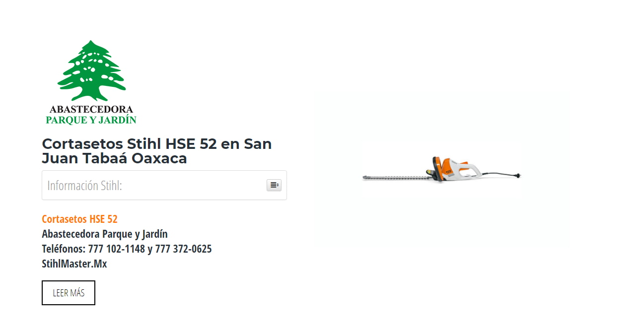 Cortasetos Stihl HSE 52 en San Juan Tabaá Oaxaca en Stihl Master contamos con más de 49 Cortasetos listas para distribuirse en Oaxaca y todo México.