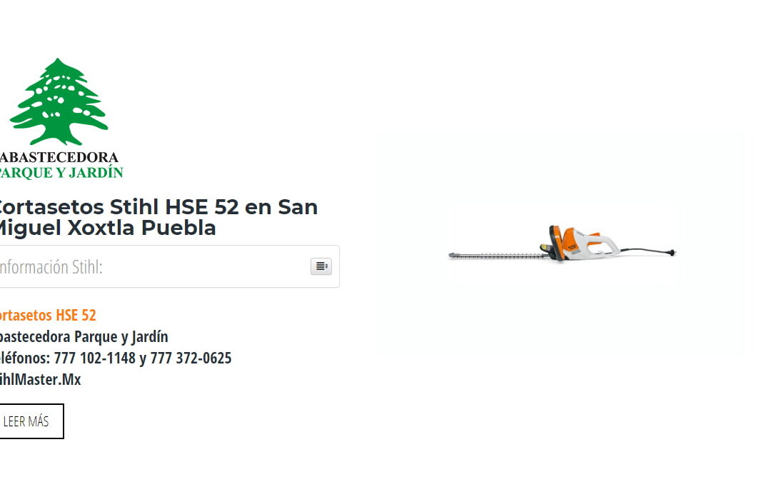Cortasetos Stihl HSE 52 en San Miguel Xoxtla Puebla