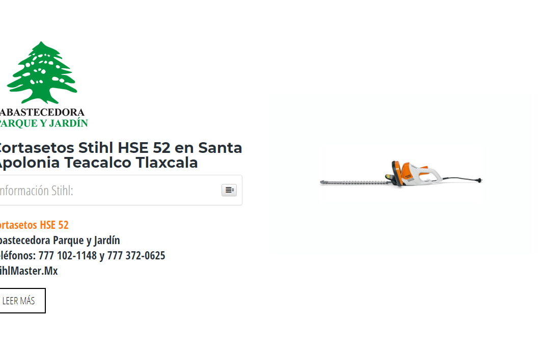 Cortasetos Stihl HSE 52 en Santa Apolonia Teacalco Tlaxcala