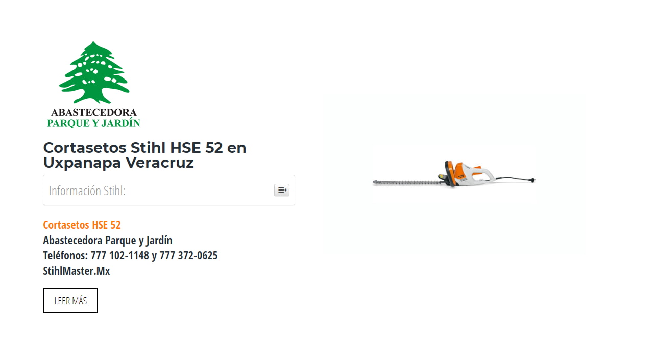 Cortasetos Stihl HSE 52 en Uxpanapa Veracruz en Stihl Master contamos con más de 45 Cortasetos listas para distribuirse en Veracruz y todo México.