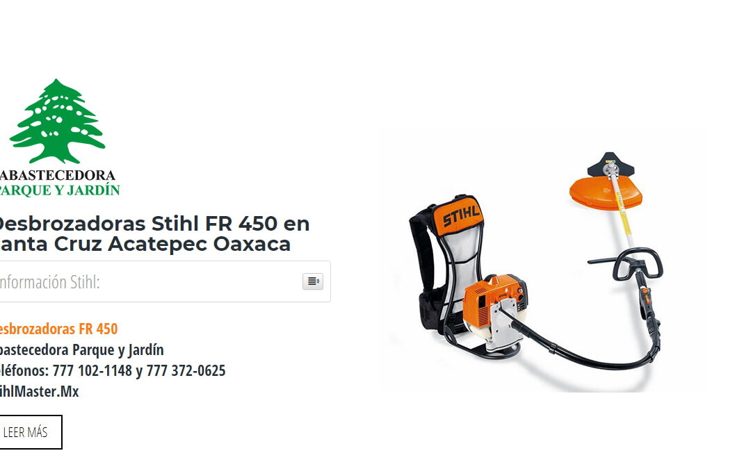 Desbrozadoras Stihl FR 450 en Santa Cruz Acatepec Oaxaca