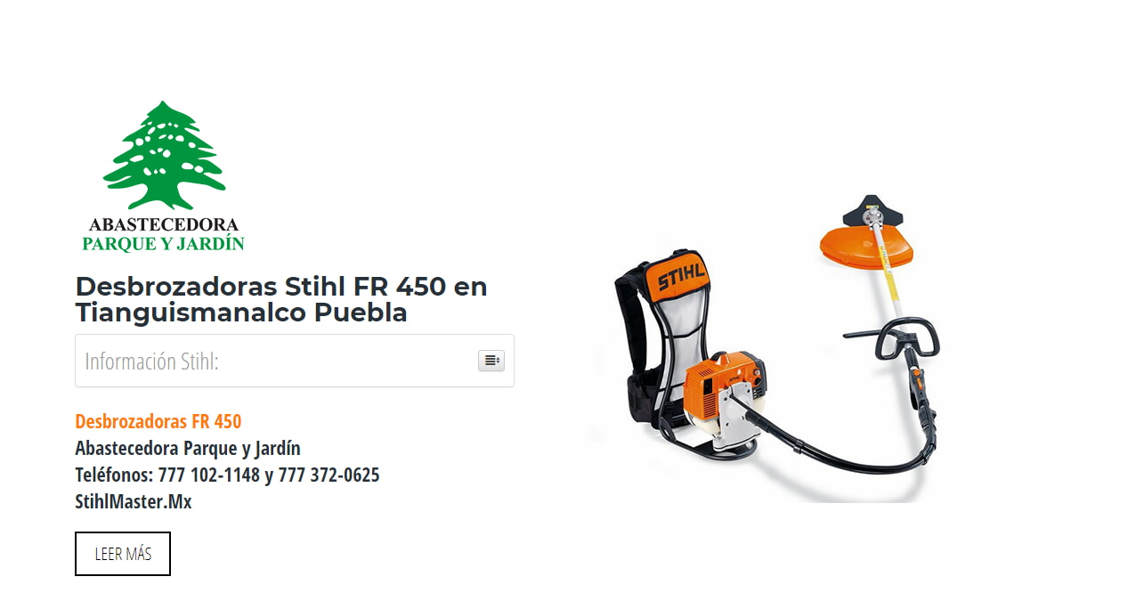 Desbrozadoras Stihl FR 450 en Tianguismanalco Puebla en Stihl Master contamos con más de 53 Desbrozadoras listas para distribuirse en Puebla y todo México.