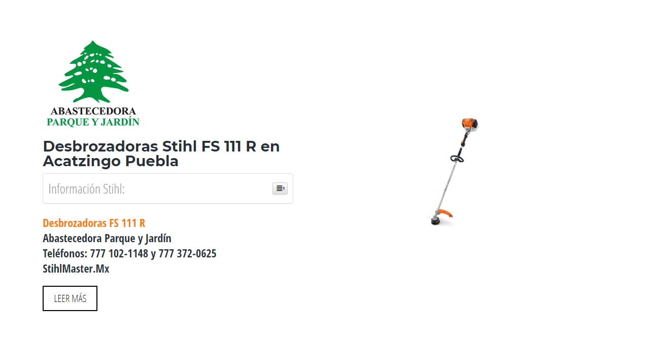 Desbrozadoras Stihl FS 111 R en Acatzingo Puebla en Stihl Master contamos con más de 49 Desbrozadoras listas para distribuirse en Puebla y todo México.