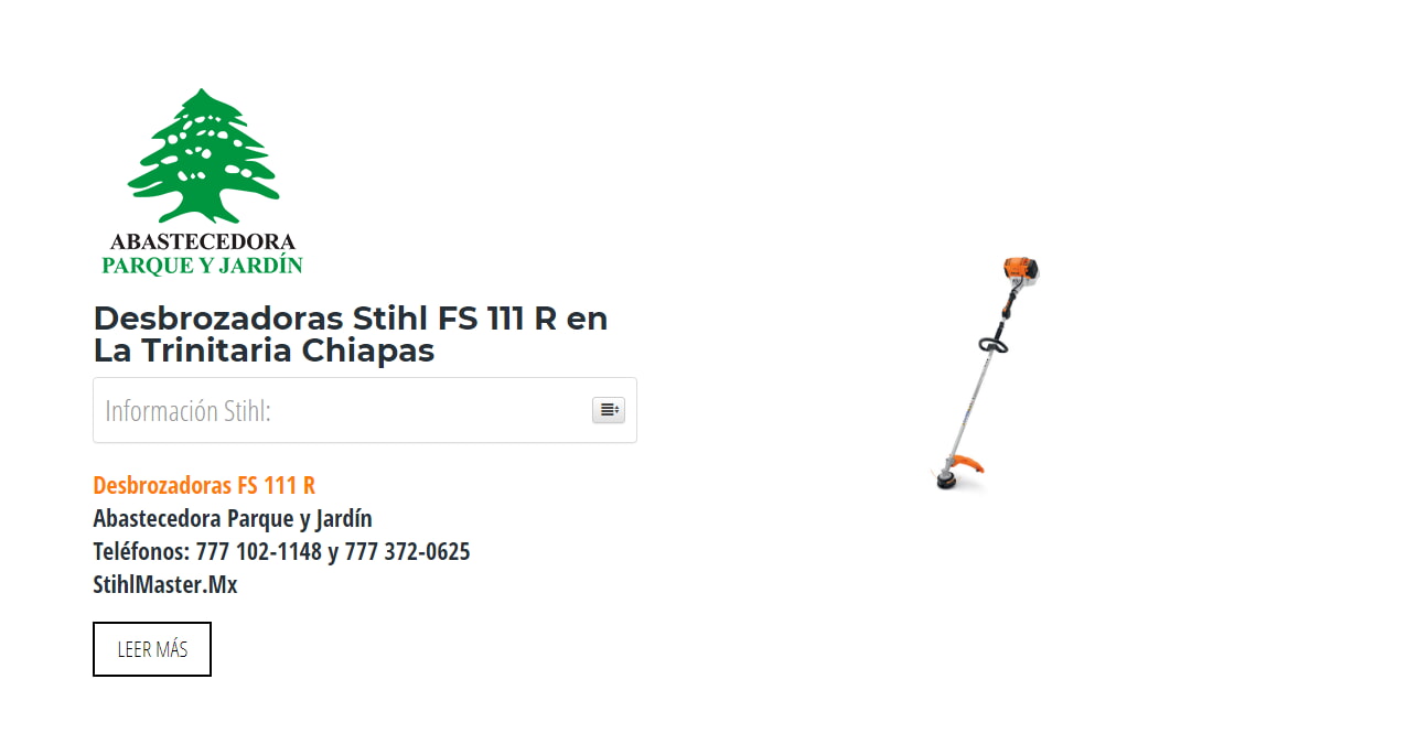 Desbrozadoras Stihl FS 111 R en La Trinitaria Chiapas en Stihl Master contamos con más de 54 Desbrozadoras listas para distribuirse en Chiapas y todo México.