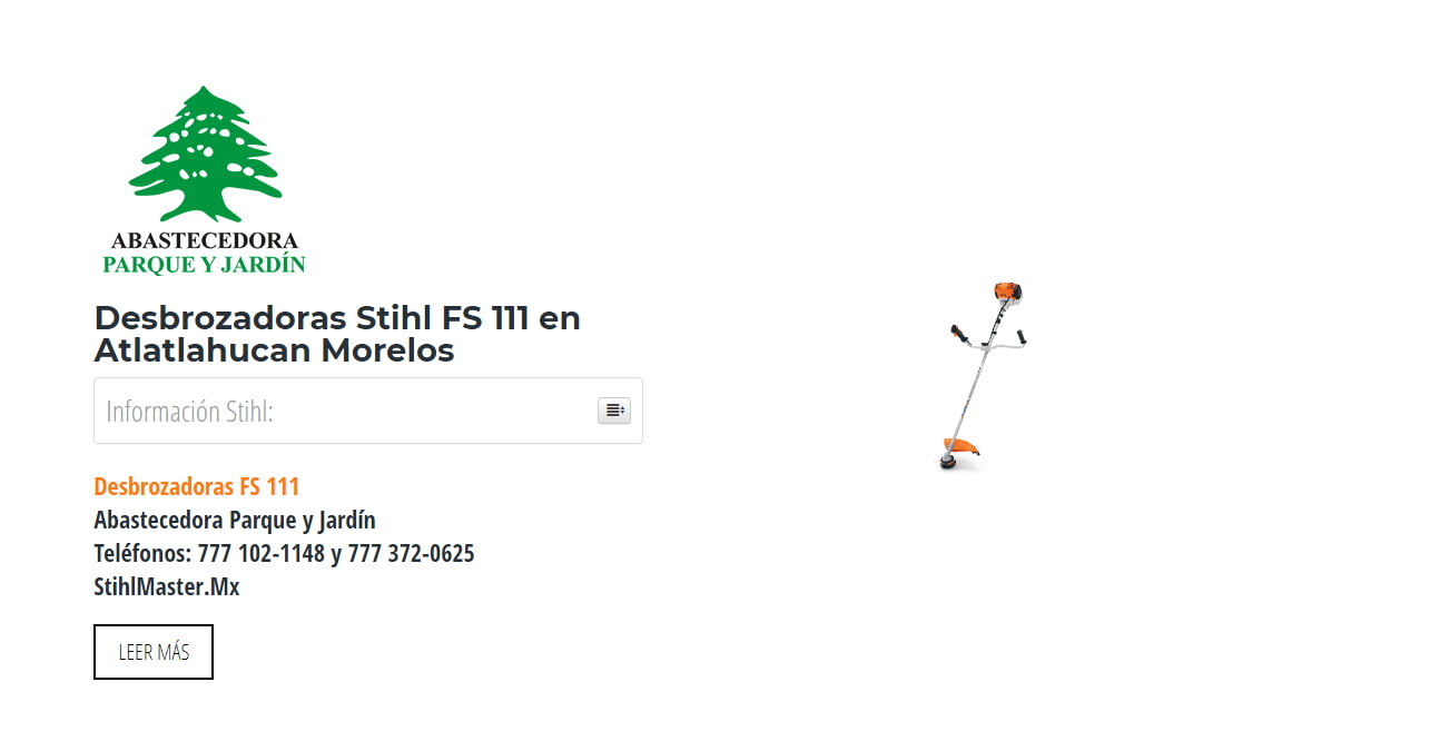 Desbrozadoras Stihl FS 111 en Atlatlahucan Morelos en Stihl Master contamos con más de 51 Desbrozadoras listas para distribuirse en Morelos y todo México.
