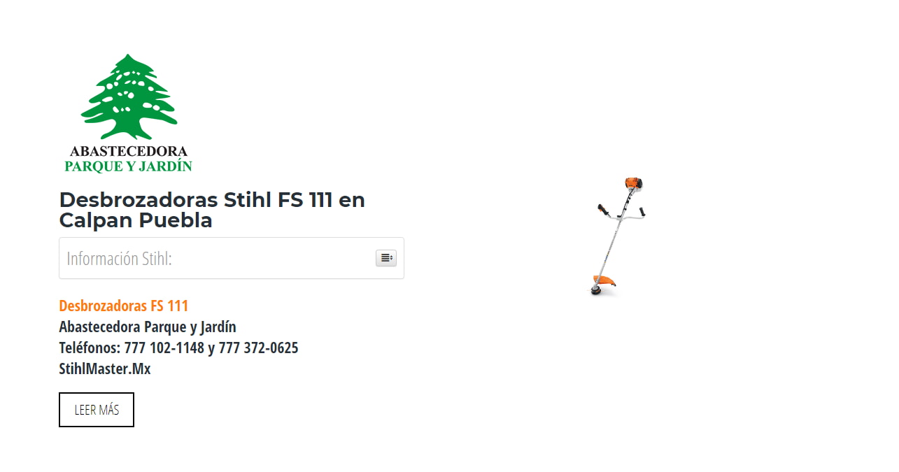 Desbrozadoras Stihl FS 111 en Calpan Puebla en Stihl Master contamos con más de 44 Desbrozadoras listas para distribuirse en Puebla y todo México.